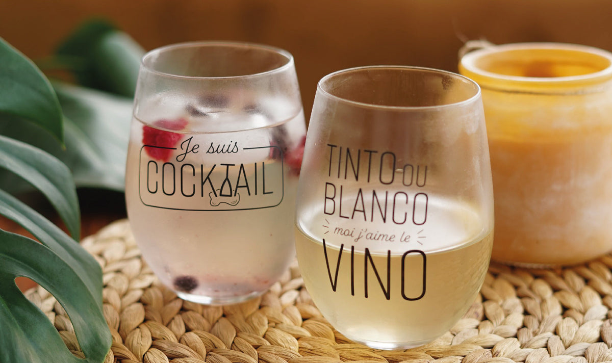 Lot De 2 Grands Verres à Vin 750 Ml - Verres Géants Rouge & Blanc, Idéal Cocktails & Cadeaux