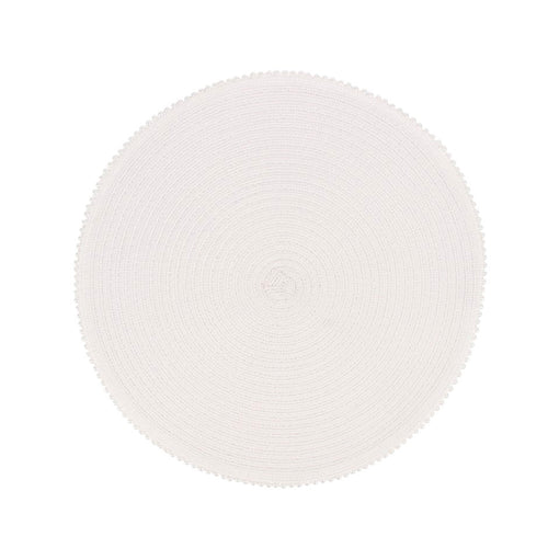 Napperon rond blanc - Perles||White round placemat - Pearl