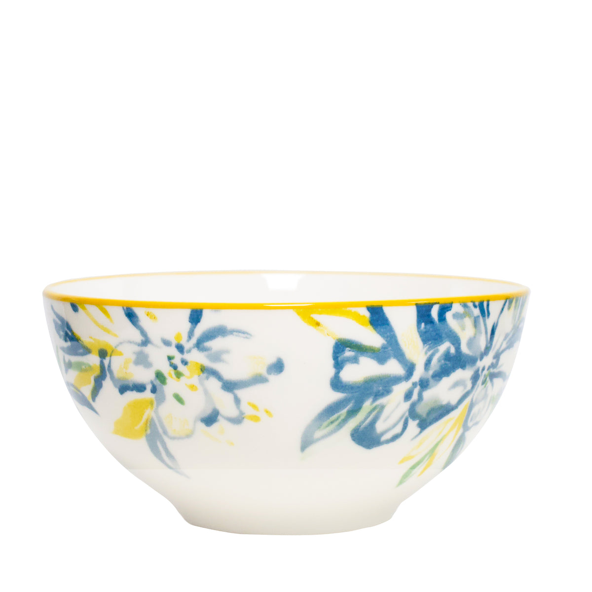 Bol Oriental En Porcelaine Excelsa 12cm - Motif Fleurs Bleues, Lavable Au Lave-vaisselle Et Micro-ondes