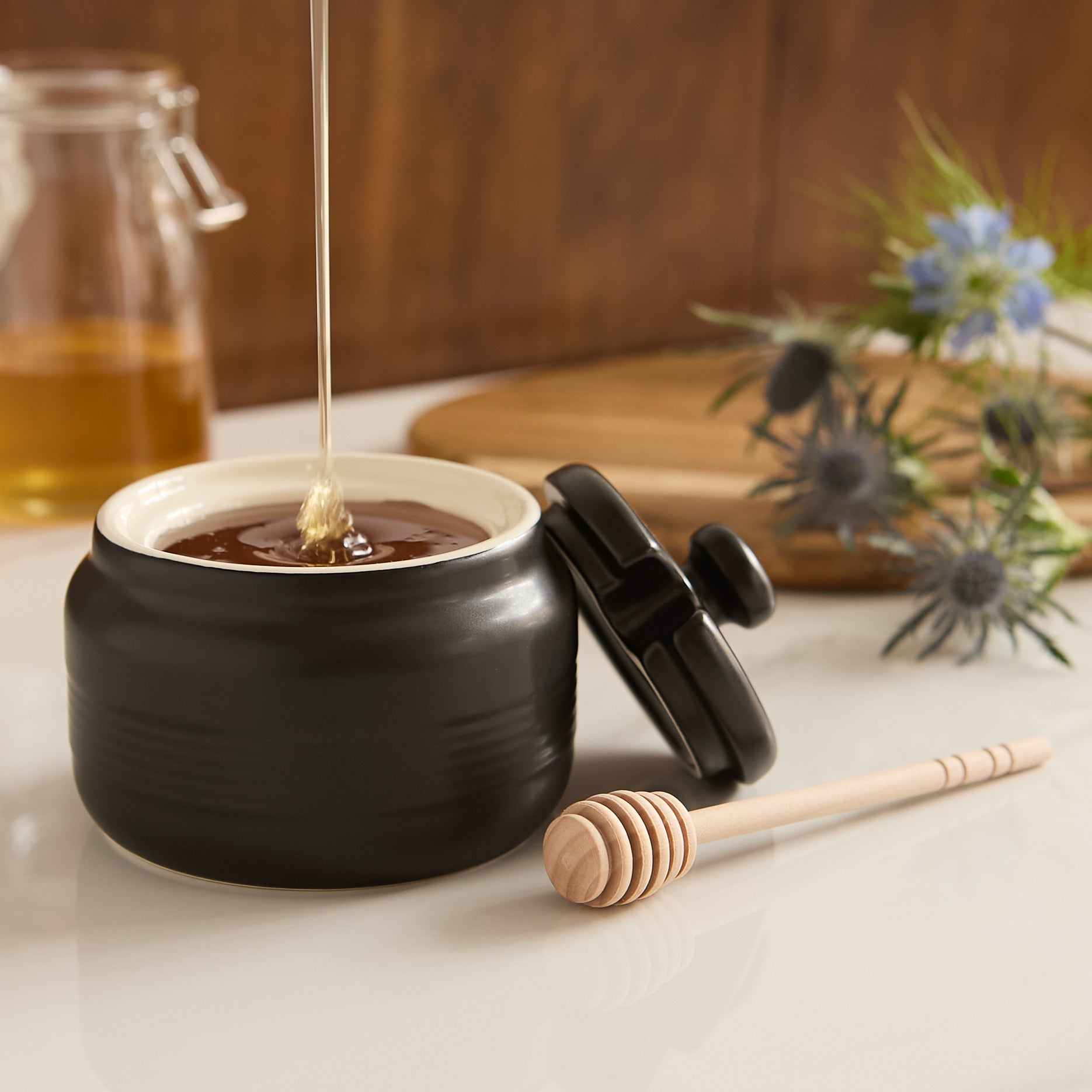 Vintage Honey Pot - Black | Boutique Kozy