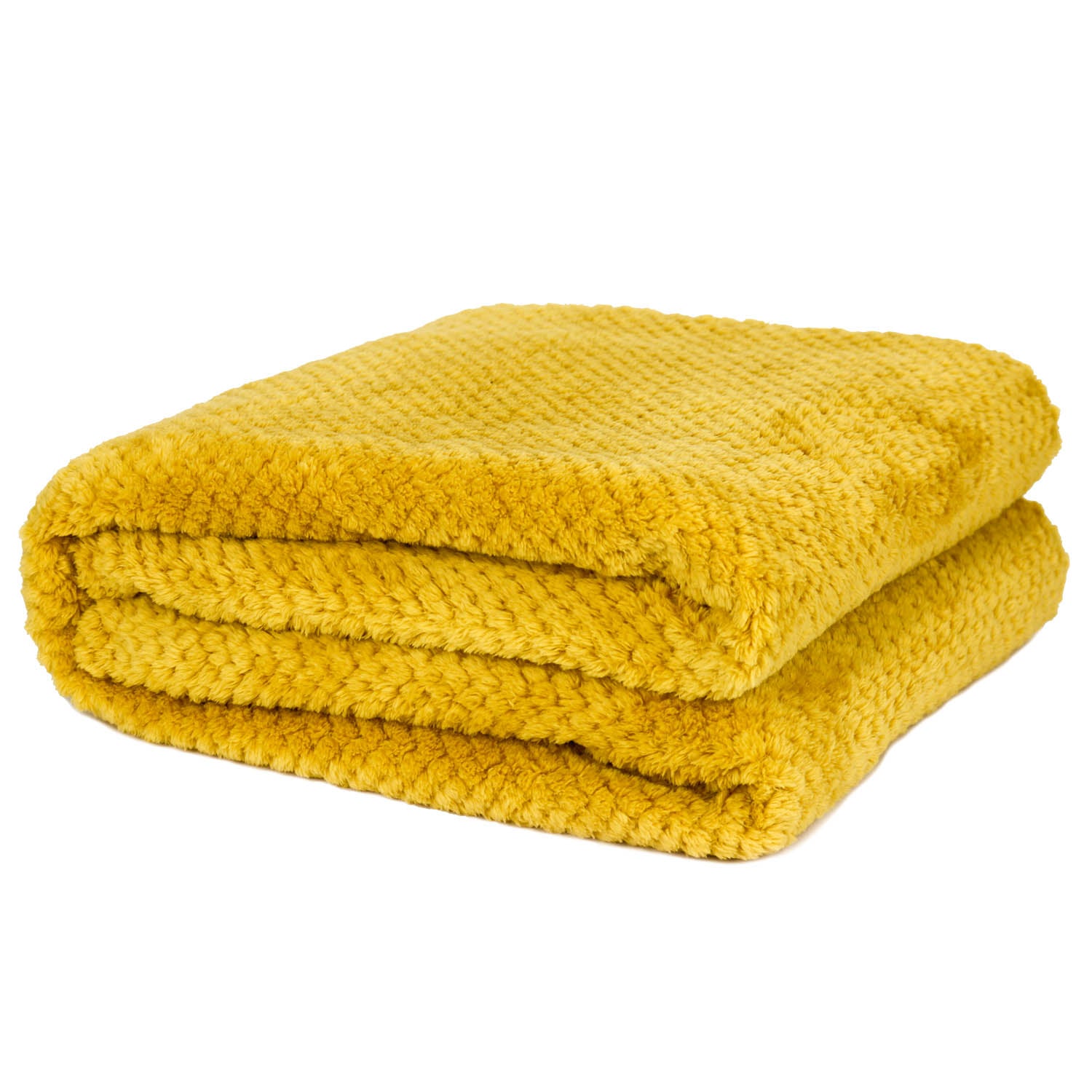 Kozy throw Textured yellow Throws & cushions Boutique Kozy