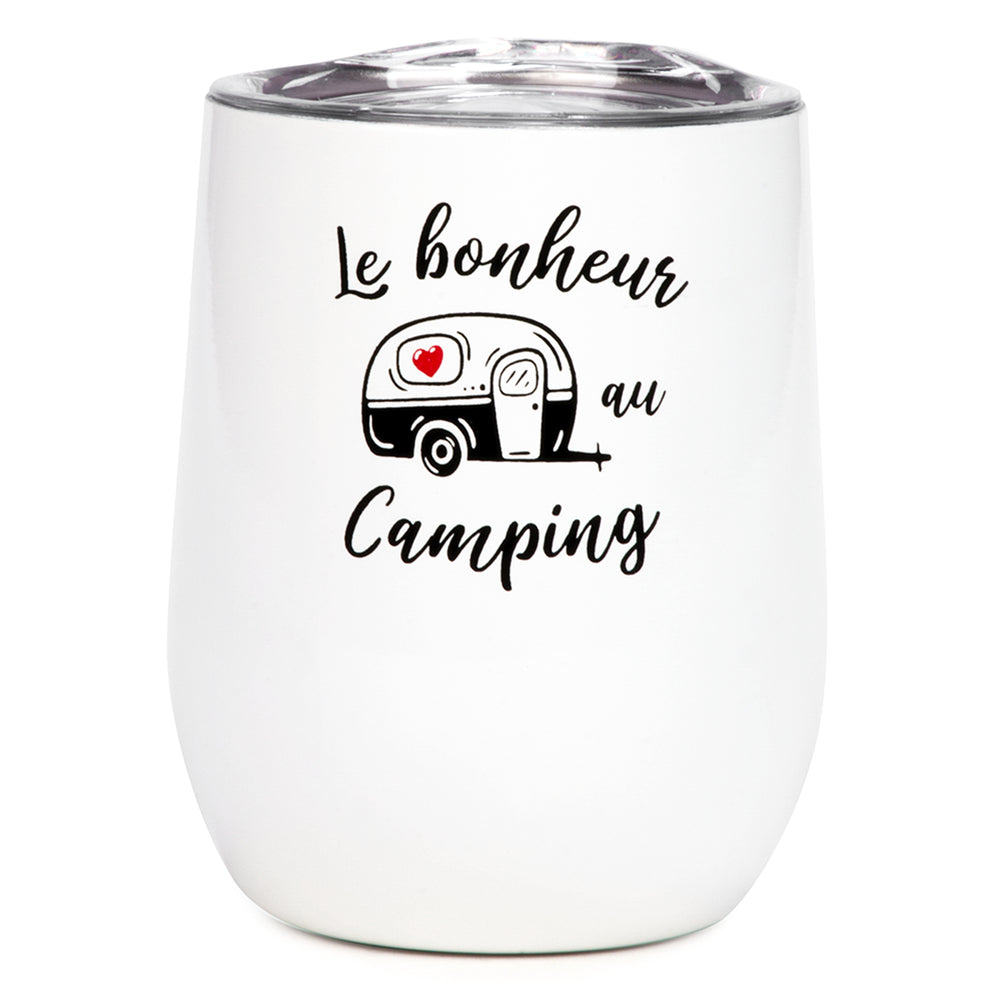 Verre à vin isotherme - Bonheur camping||Isothermal wine glass - Bonheur camping