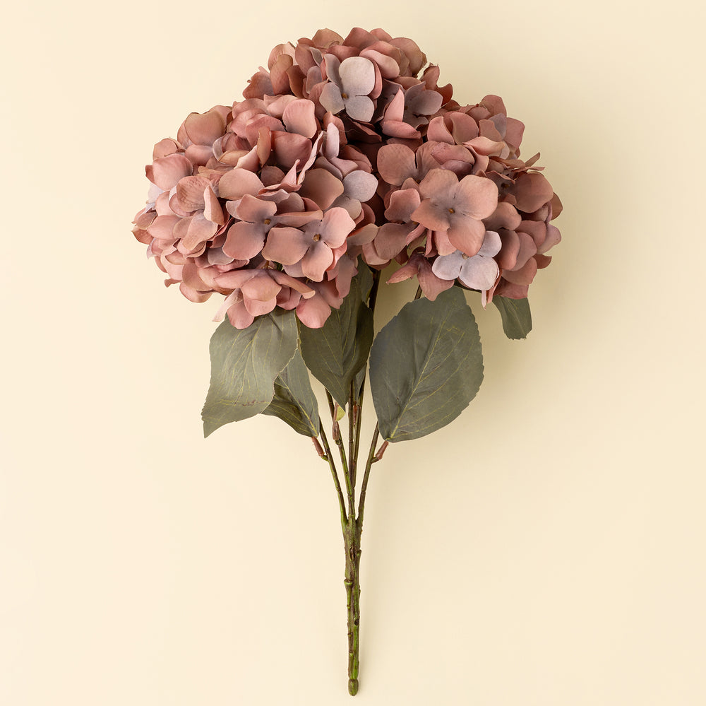 Branche d'hydrangée - Vieux rose