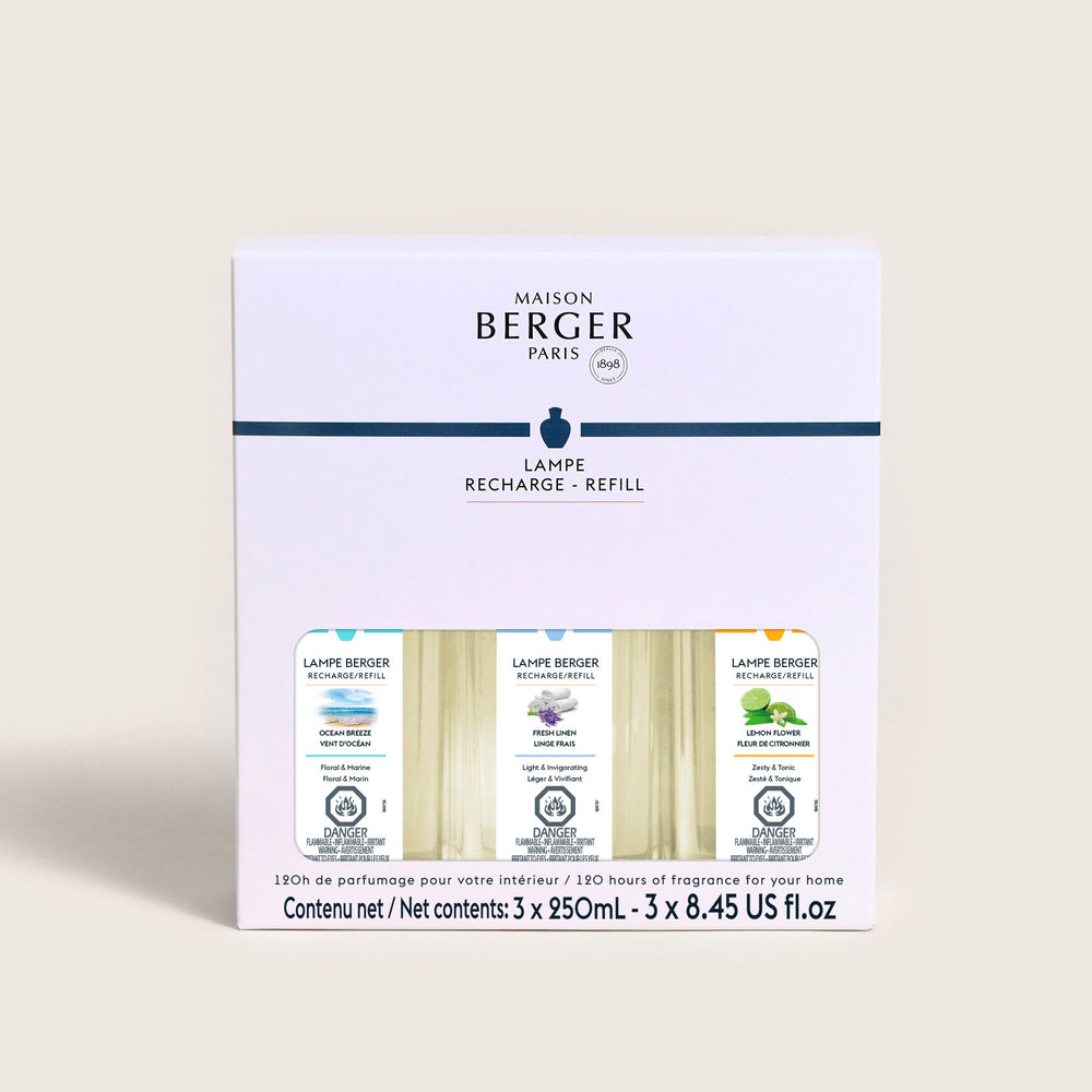 Trio 250 ml - Linge frais, vent d'océan & citron