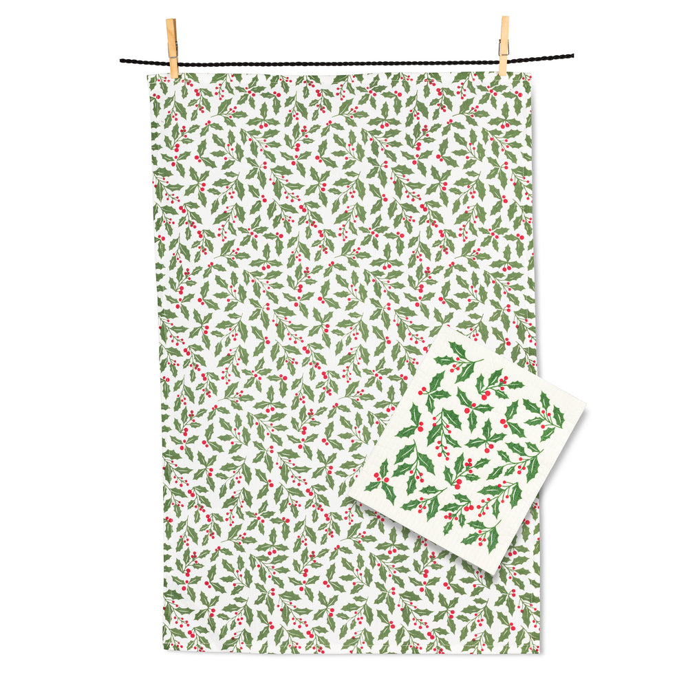 Dishcloth & towel set - Mushrooms