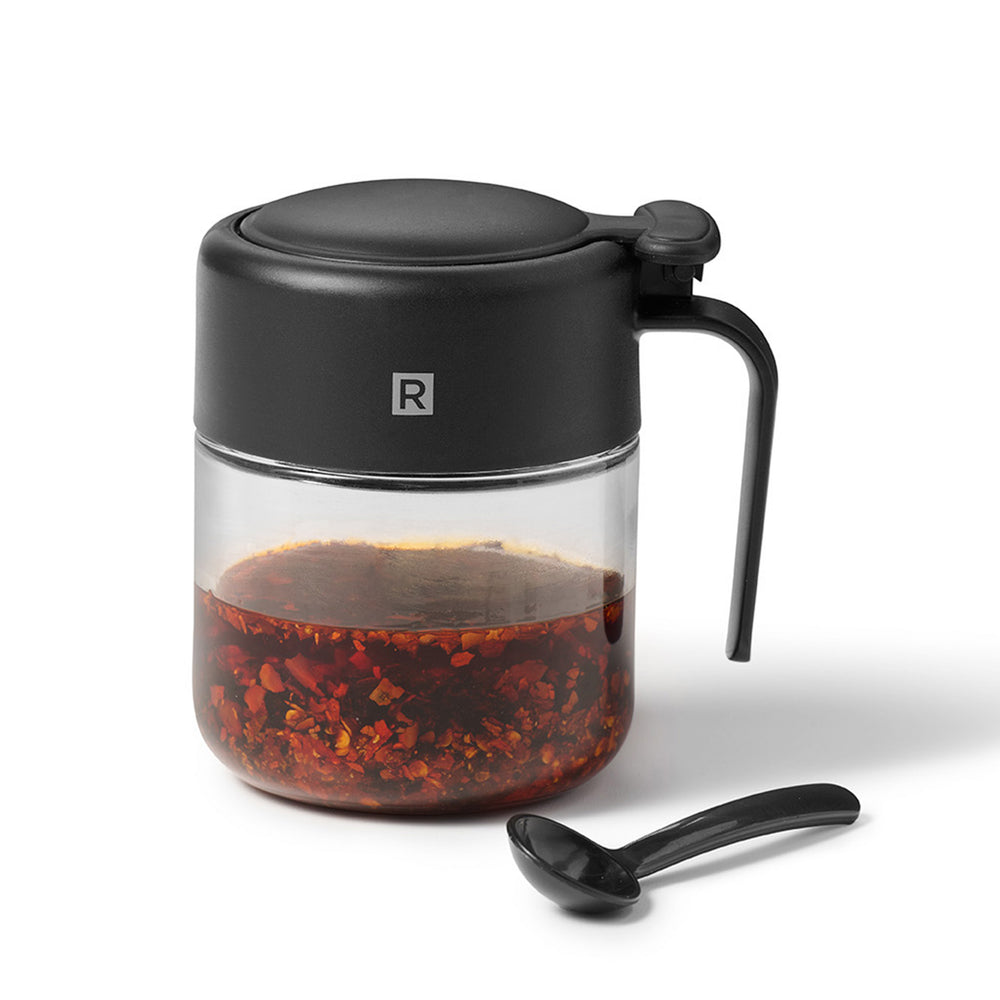 Pot à condiments avec cuillère