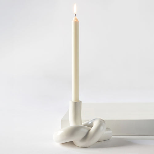 Chandelier blanc - Noeud||Taper holder - Knot shaped