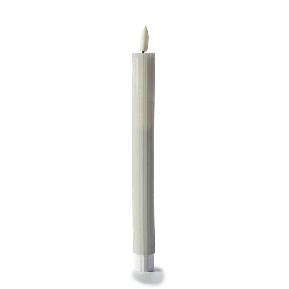 Striped LED candle - Grey