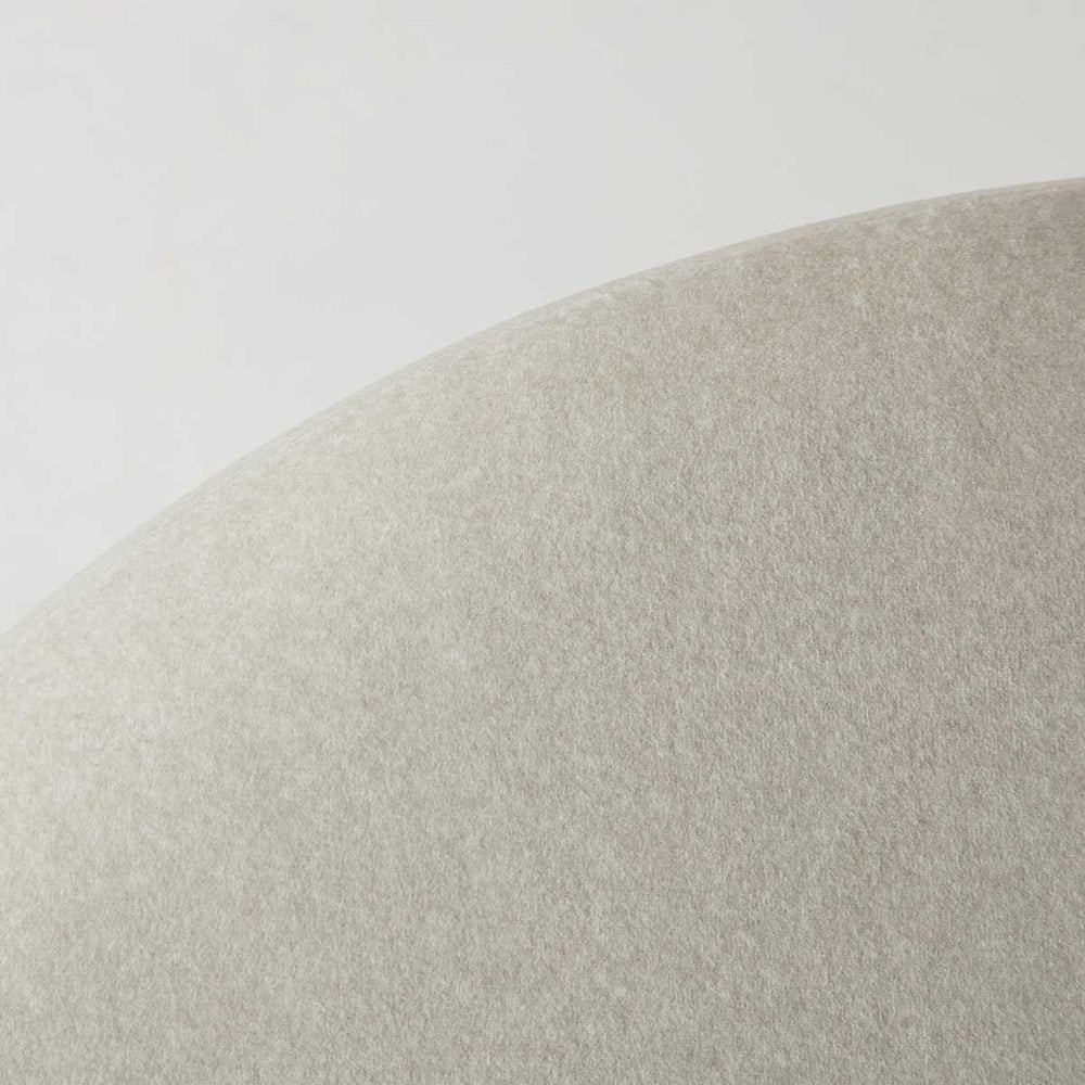 Pouf en velours blanc cassé - Fiel