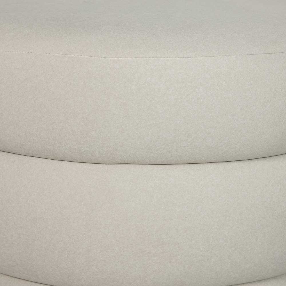 Pouf en velours blanc cassé - Fiel