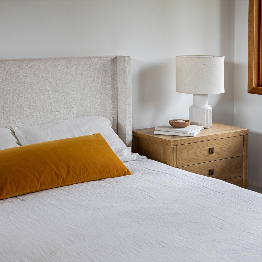 Queen cream bed with storage - Josie