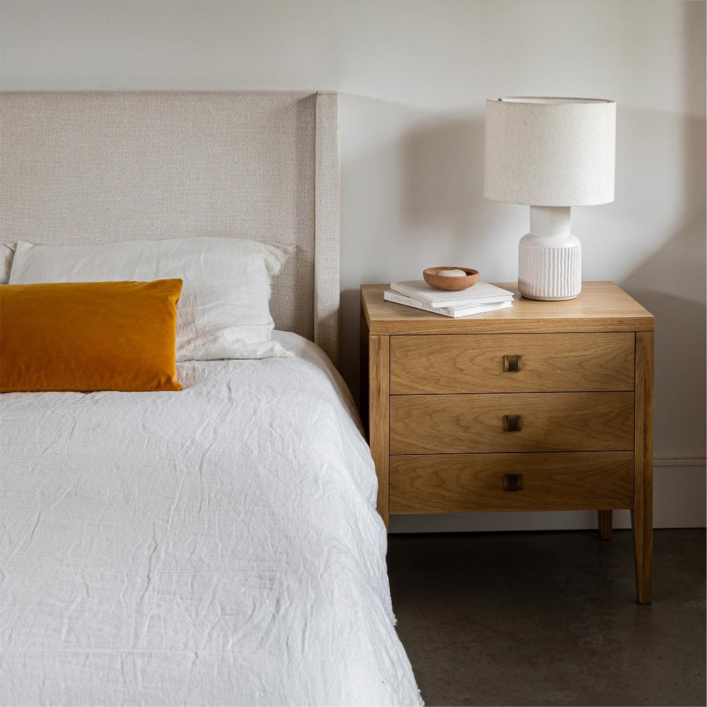 King cream bed with storage - Josie