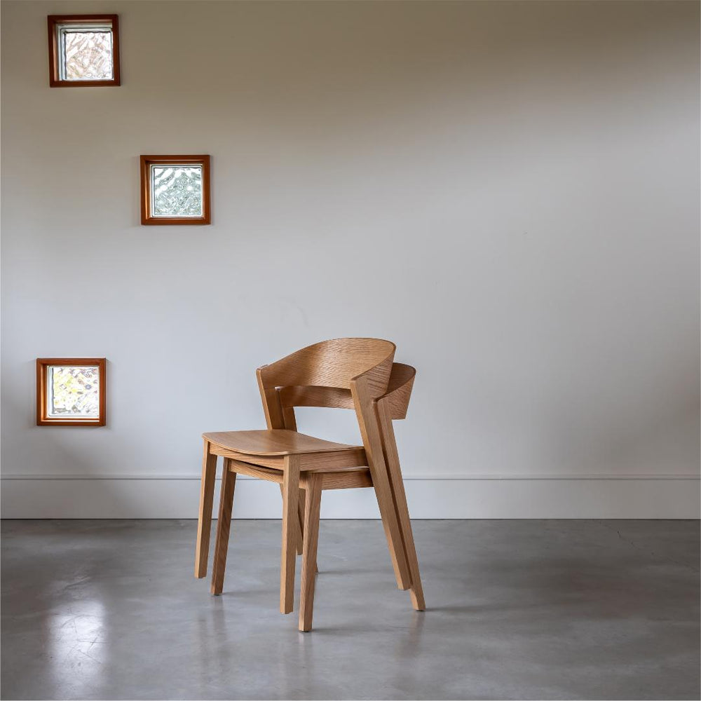 Natural stackable chair - Astrid