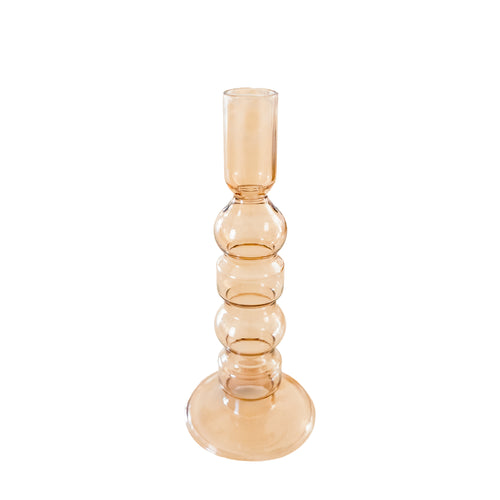 Porte-bougie en verre - Arrondi||Glass candle holder - Rounded