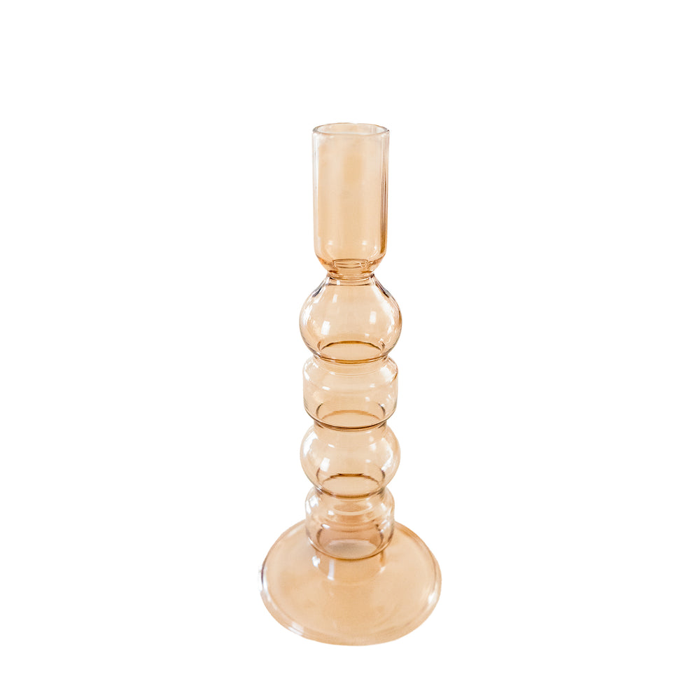 Glass candle holder - Rounded