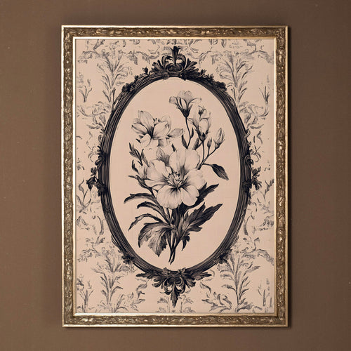 Toile vintage - Mémoire florale