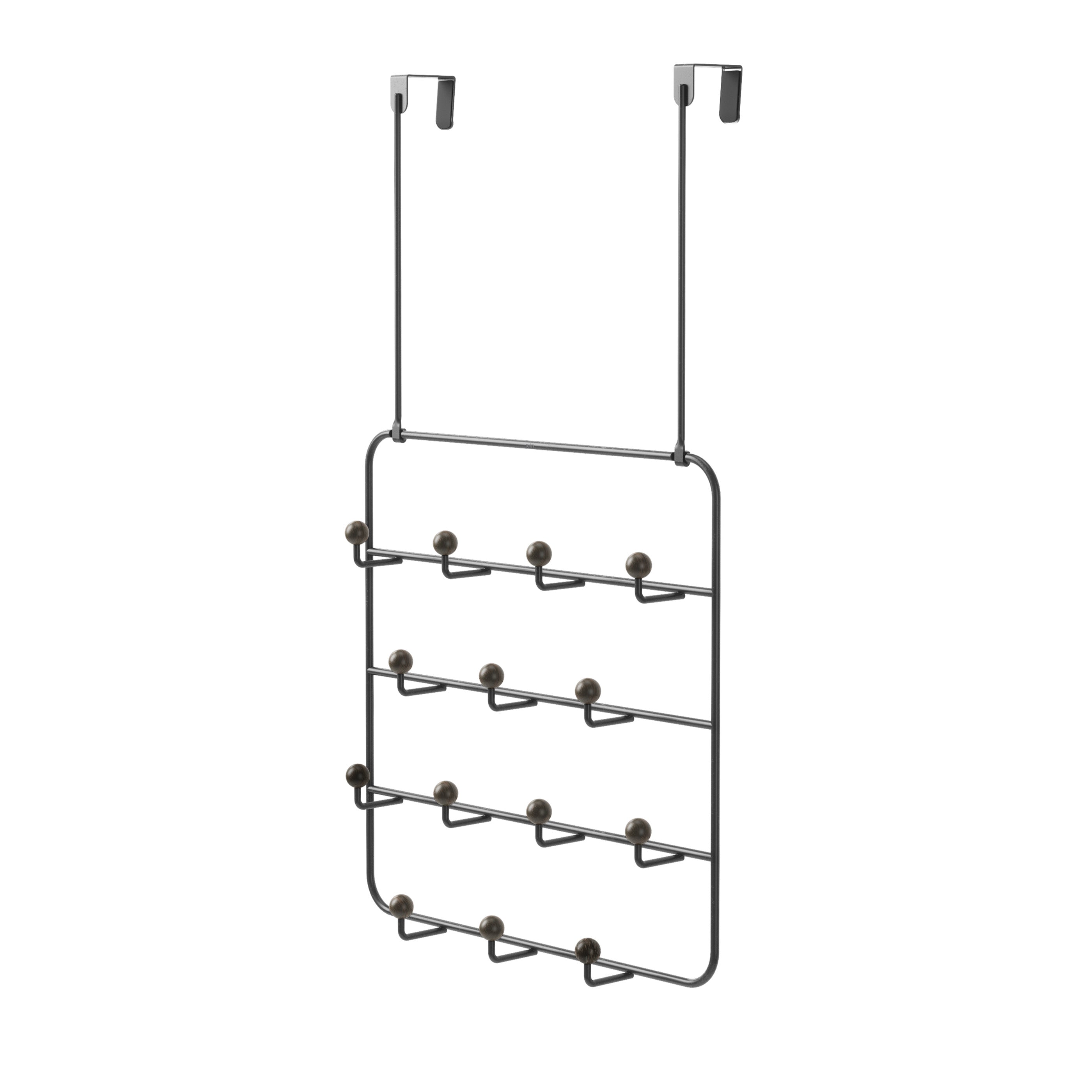 Organisateur Suspendu Multi-Poches Pour Porte - Tissu Non-Tissé Gris - 84x60 Cm - Avec Crochets - Rangement Maison/Bureau - 3