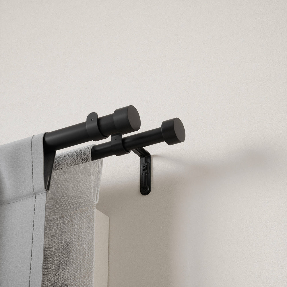 Black curtain rod - Cappa double