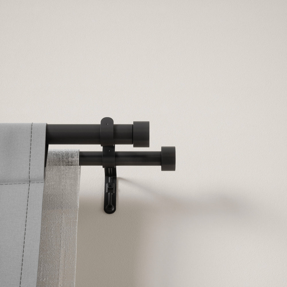 Black curtain rod - Cappa double
