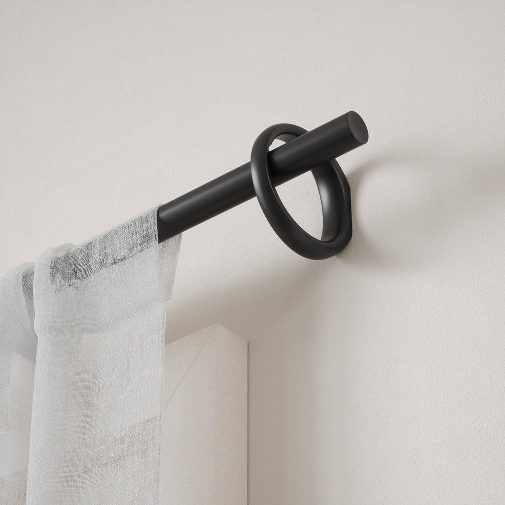 Tringle à rideau noire - Ringlet||Black curtain rod - Ringlet