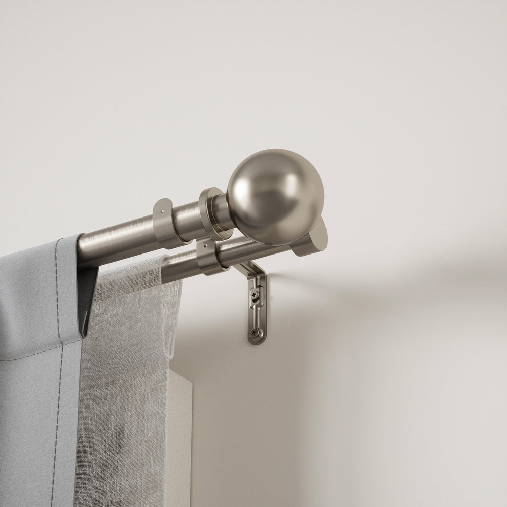 Silver curtain rod - Bolas double