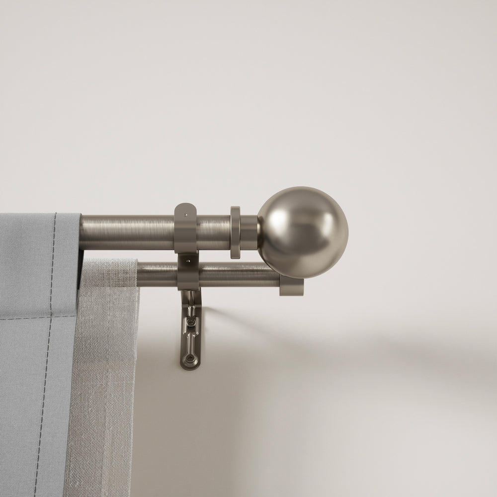 Silver curtain rod - Bolas double