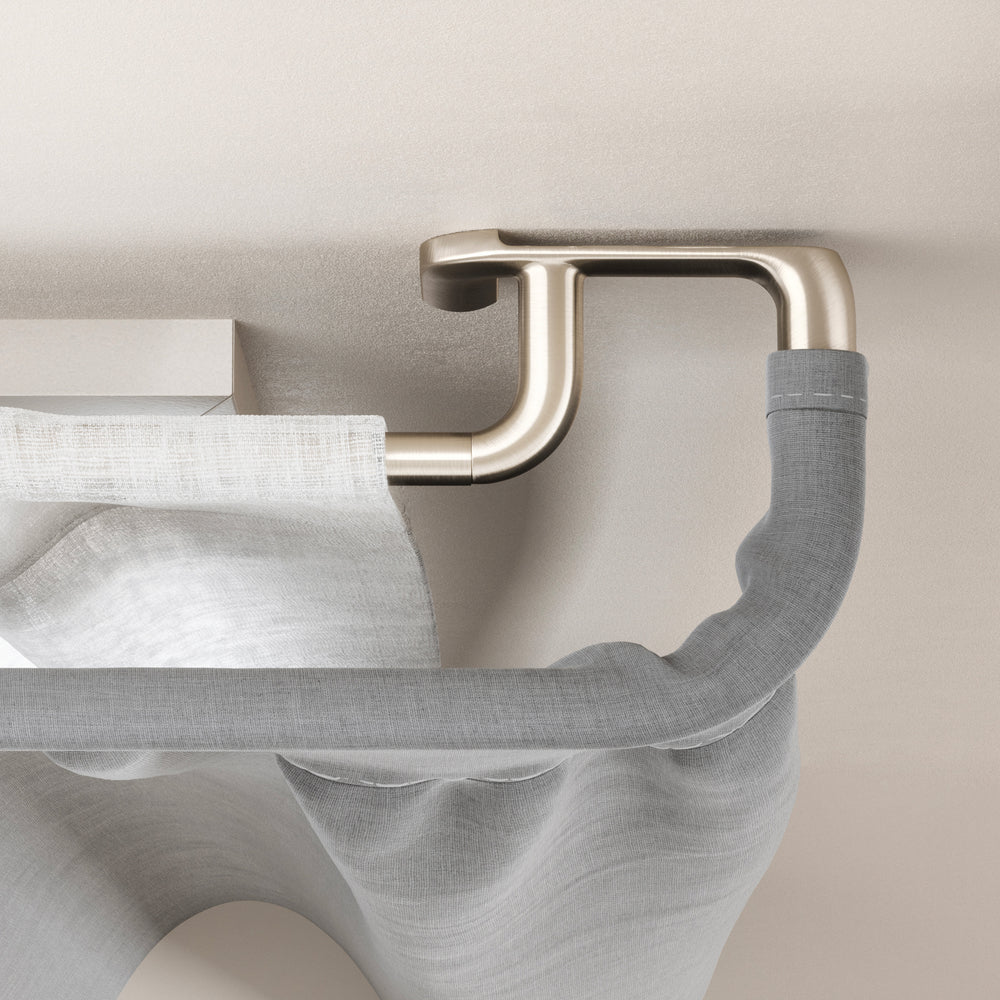 Silver curtain rod - Twilight double