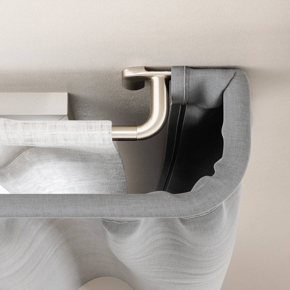 Silver curtain rod - Twilight double