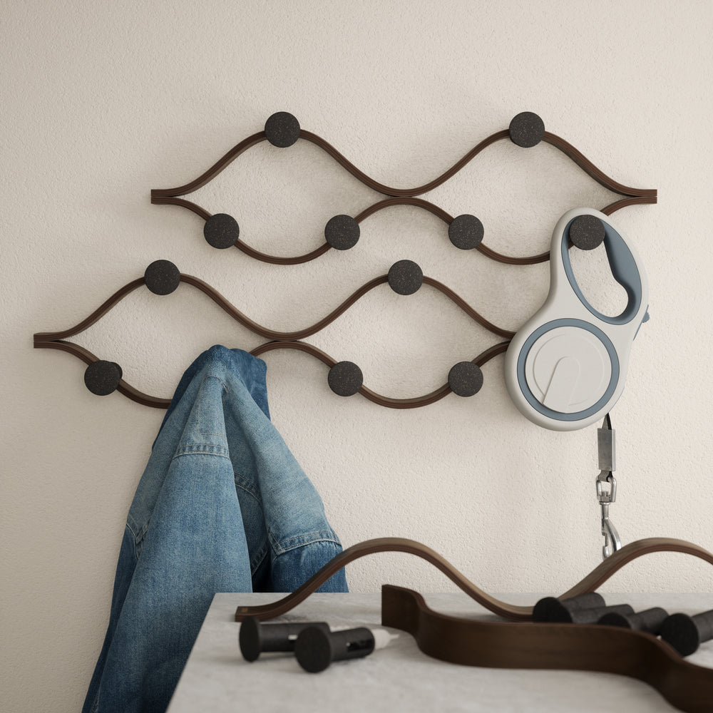 Porte-manteau mural (6 crochets) - Montage