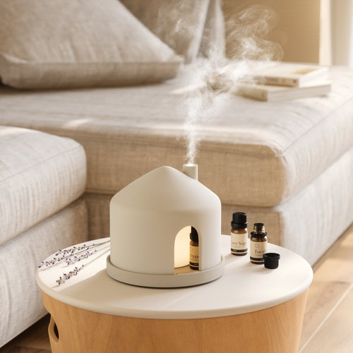 Diffuseur d'huile essentielle par nébulisation en bois Aurora Diffuseur d'huile essentielle par nébulisation en bois Aurora