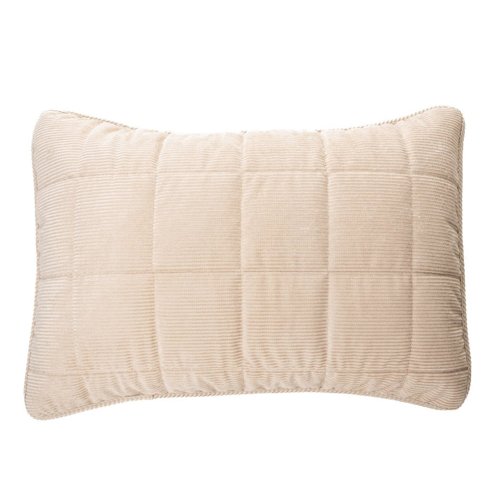 Q - Natural velvet pillow cover - Corduroy