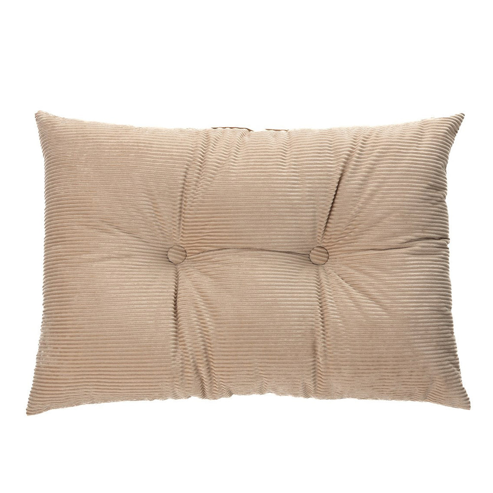 Coussin rectangle velours taupe - Corduroy