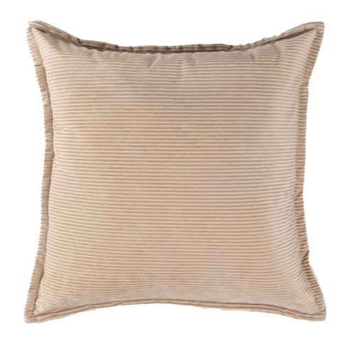 Coussin européen velours taupe - Corduroy