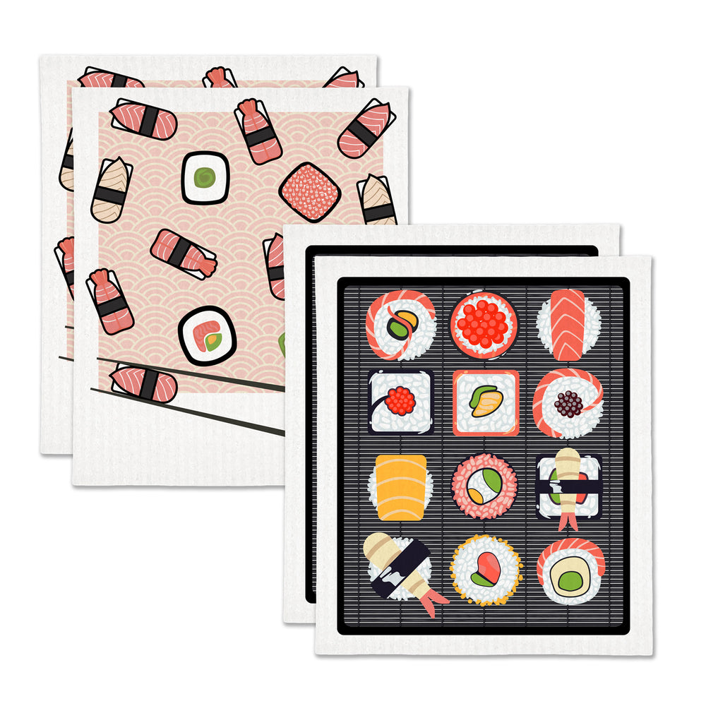 Ensemble de 4 lingettes - Sushis