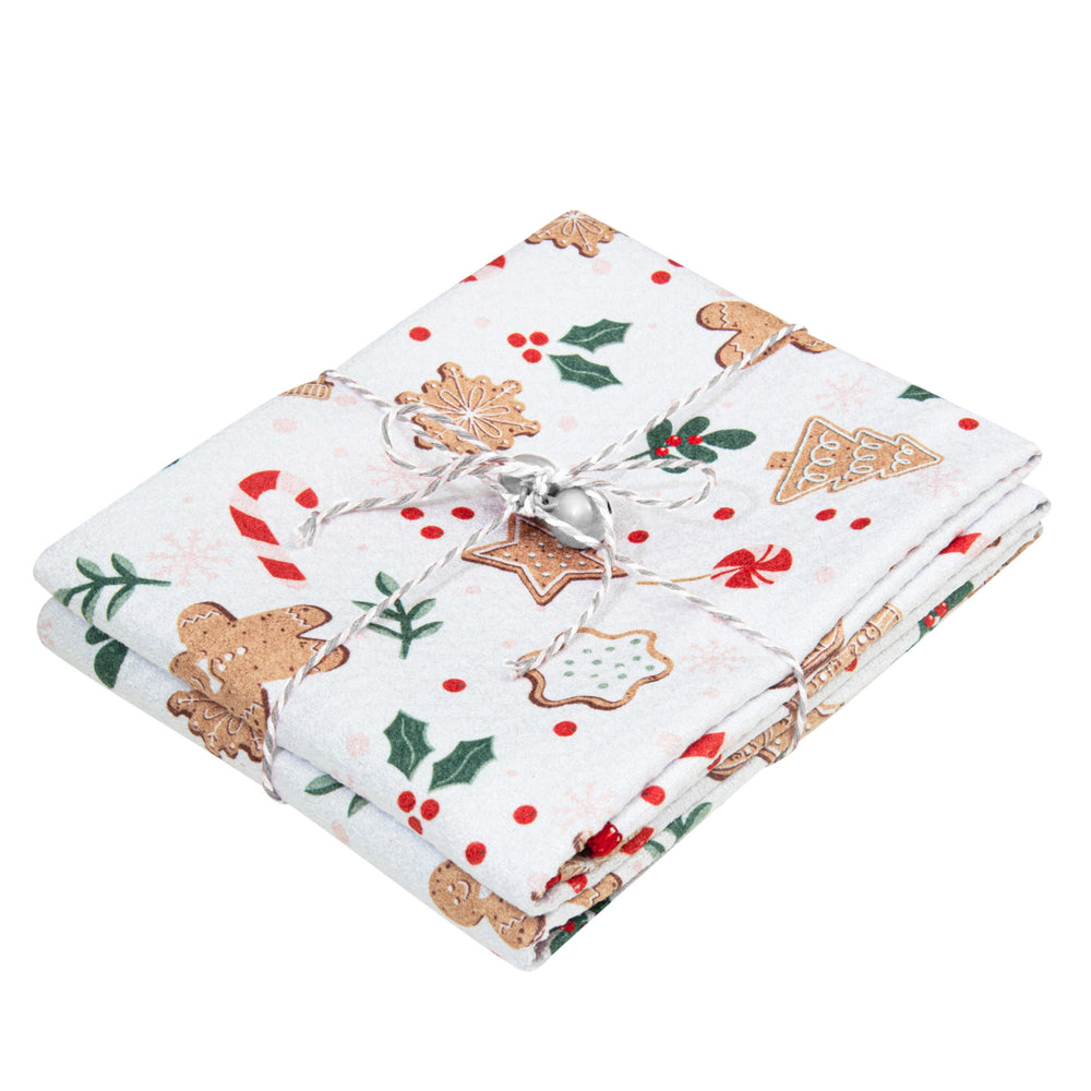 Ensemble de 2 linges à vaisselle - Biscuits de Noël