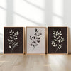 Toile - Trio feuillage brun