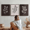 Toile - Trio feuillage brun