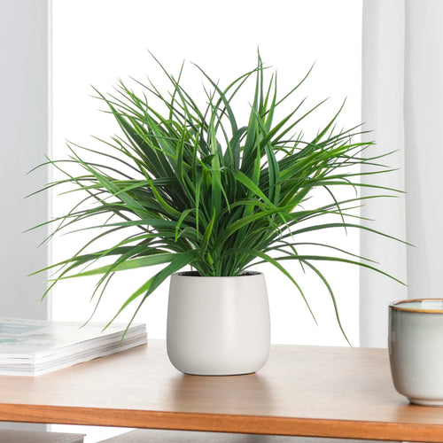 Plante artificiel en pot blanc||Artificial plant in white pot