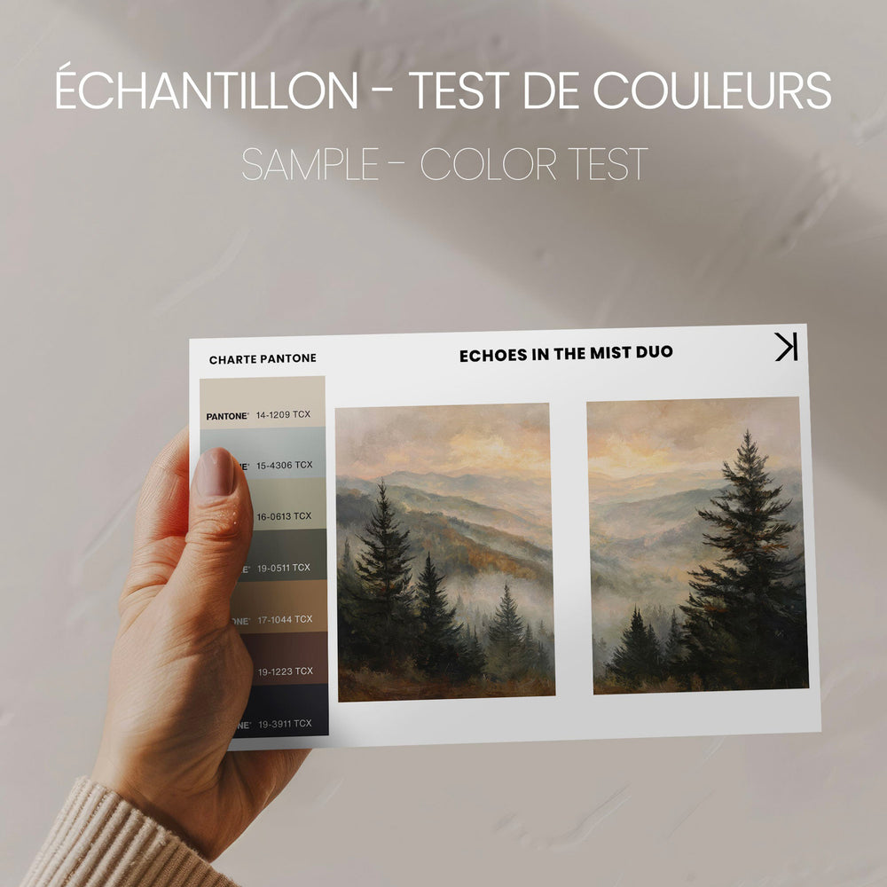 Duo de toiles - Echos in the mist - Naturel