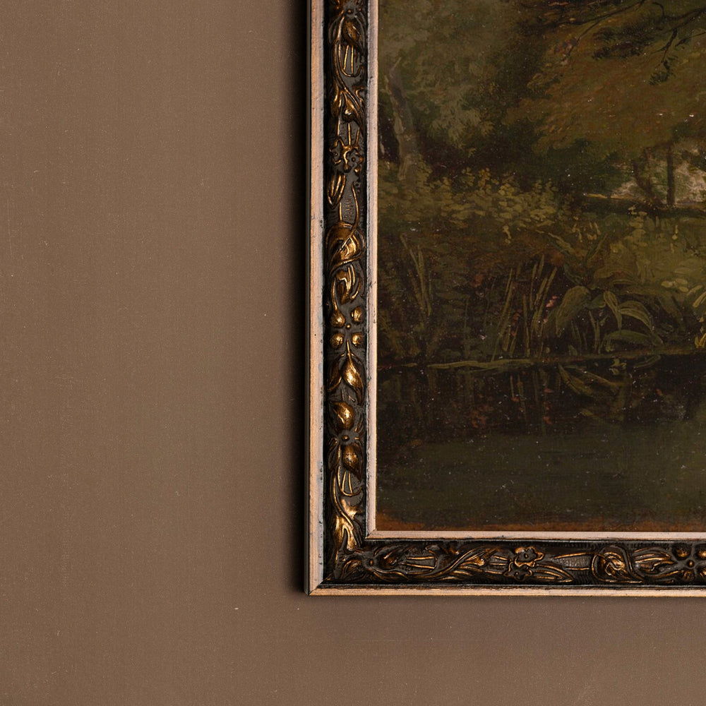 Toile vintage - Sous l'arbre ancien