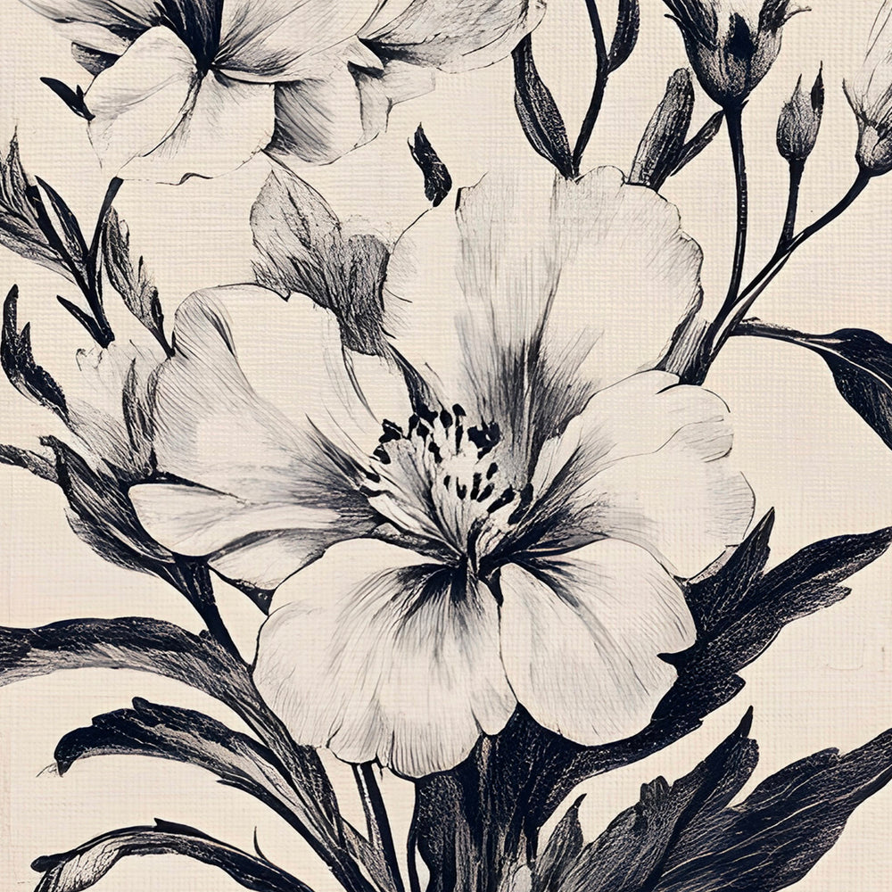 Toile vintage - Mémoire florale