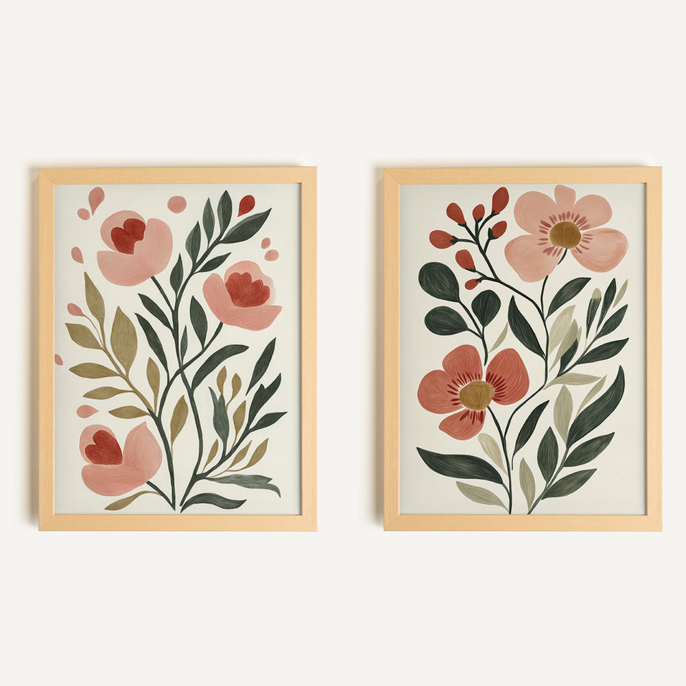 Duo de toiles rigides - Rêverie sous les pétales