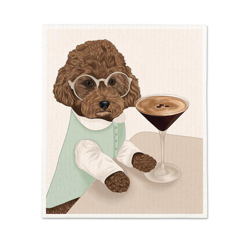 Lingette éponge - Chien & espresso martini