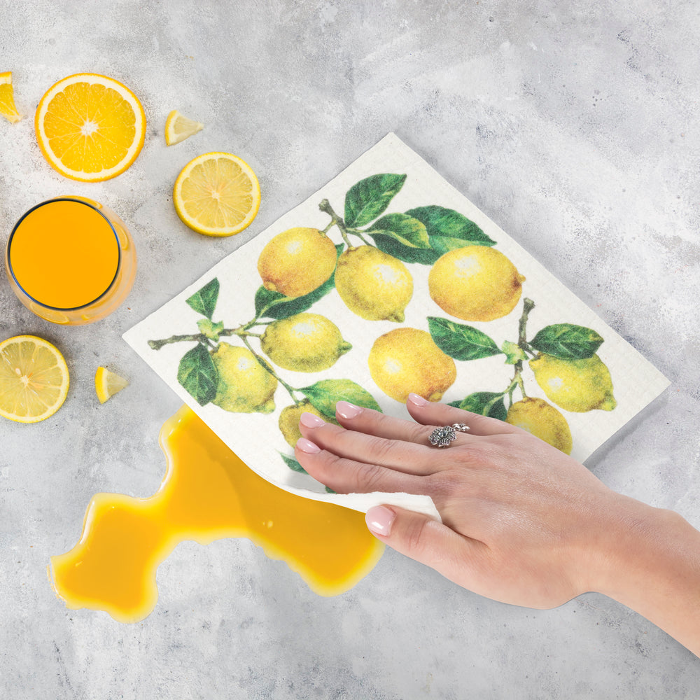 Lingette réutilisable - Citrons