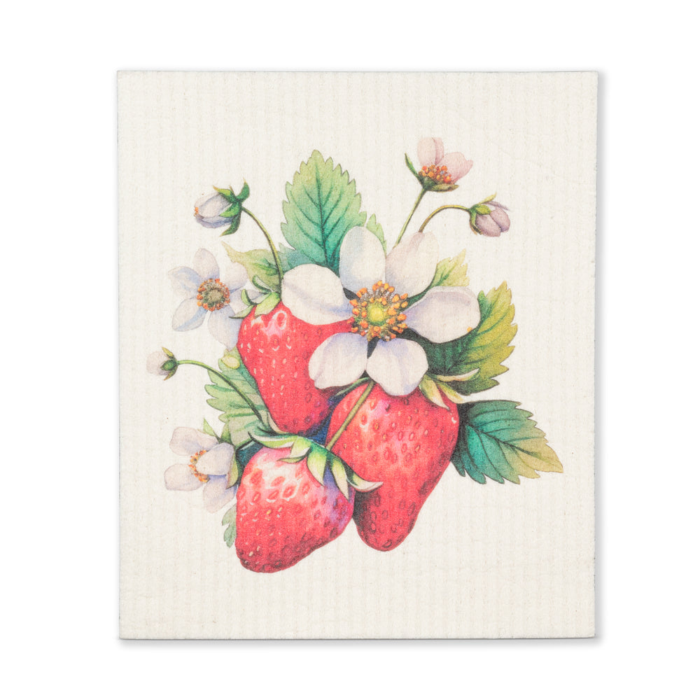 Lingette réutilisable - Fraises
