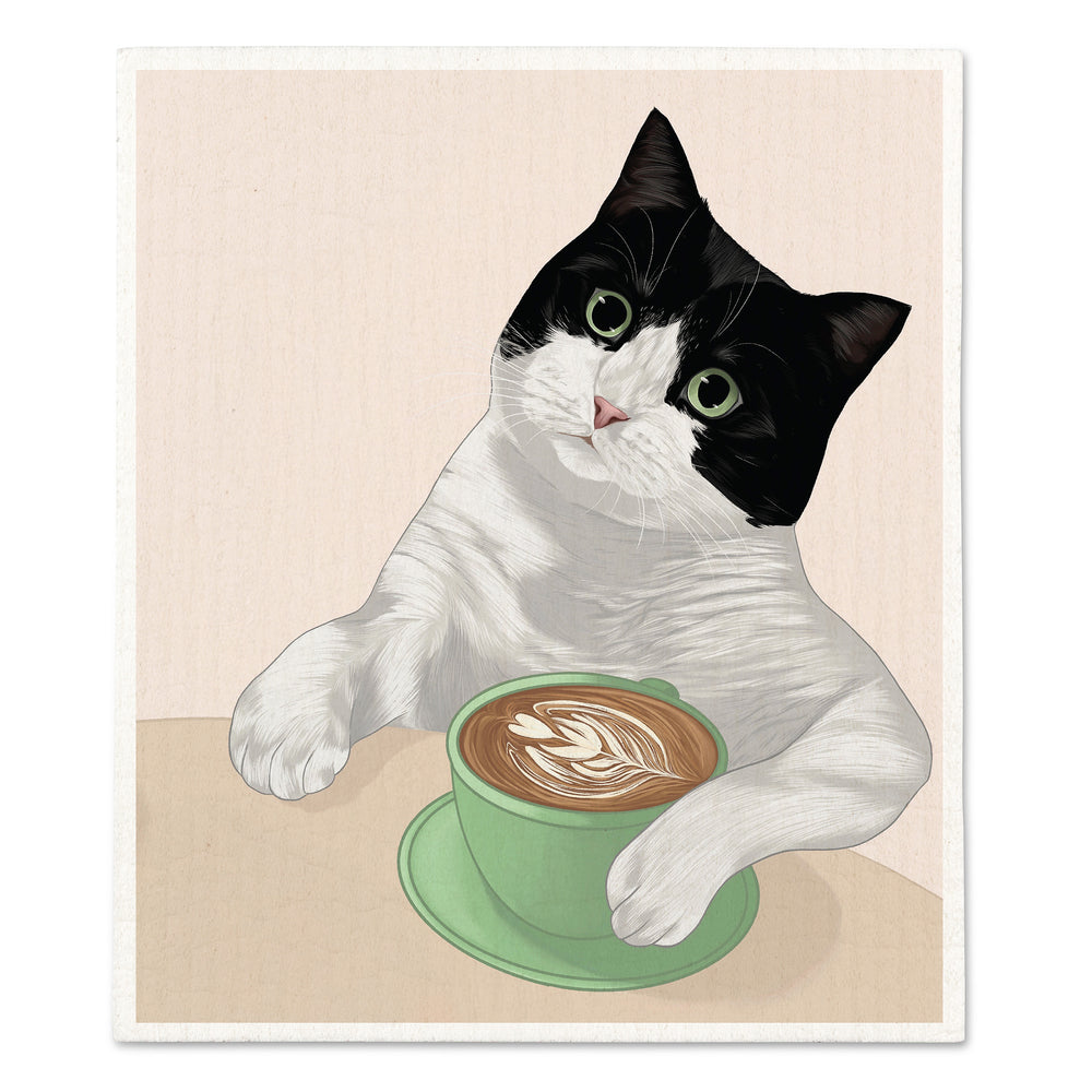 Sponge wipe - Cat with latte