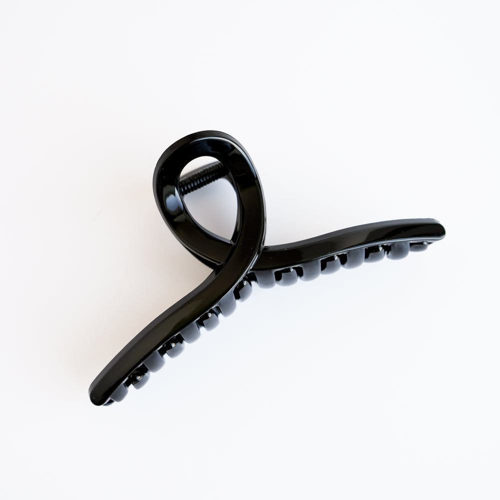 Pince à cheveux noire - Lustrée