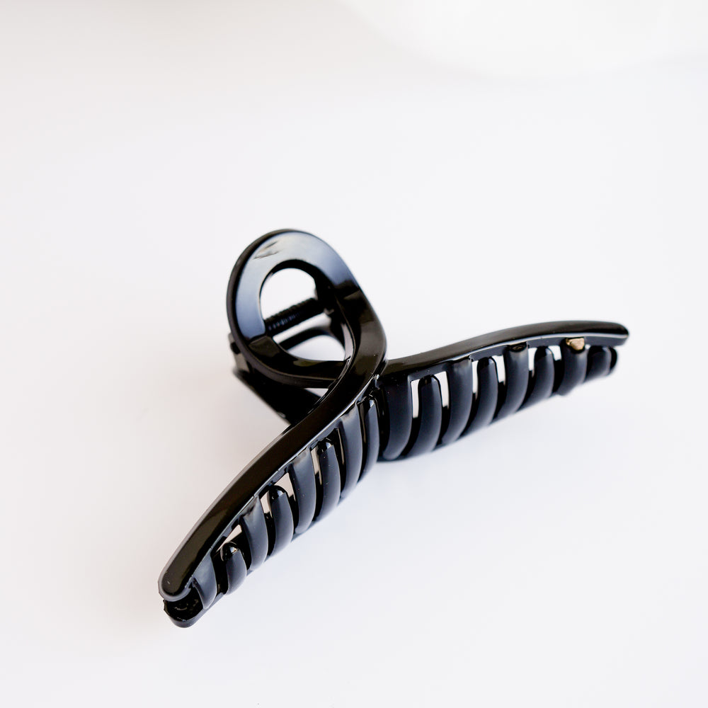 Pince à cheveux noire - Lustrée