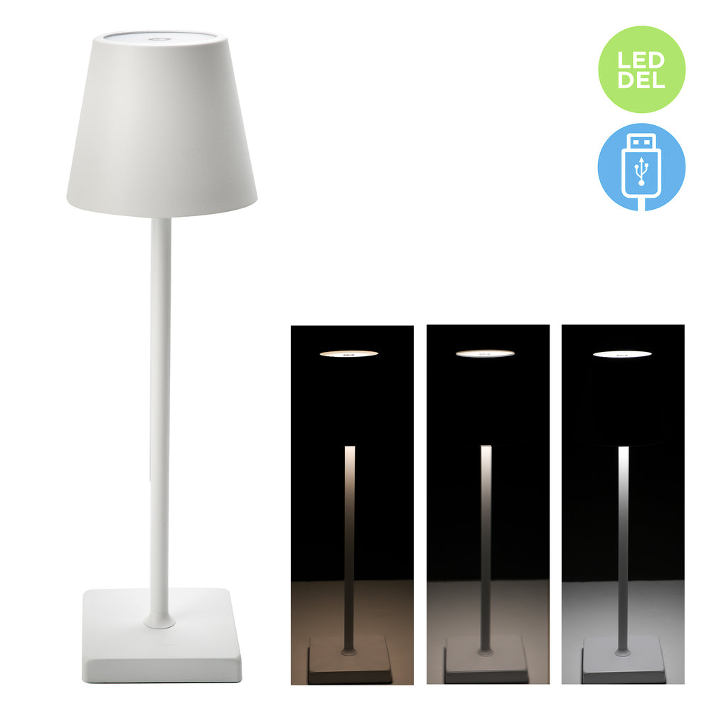 Lampe de table blanche - Sans-fil||White table lamp - Wireless