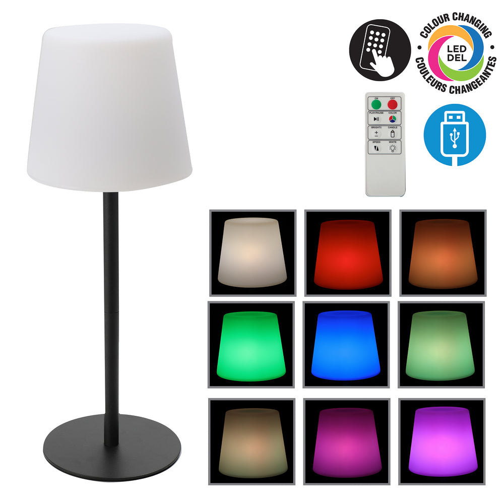 Lampe de table changeant de couleurs